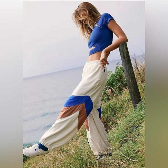 NWOT Free People Movement, Hot Track Pants, in Ivory Combo - Picture 9 of 12